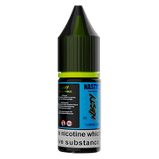 A 30ml bottle of Nasty Liq Lemon Lime Nic Salt Vape Juice with vibrant green and yellow citrus-themed packaging, showcasing the brand logo and flavor name, designed for nicotine salt vaping devices.